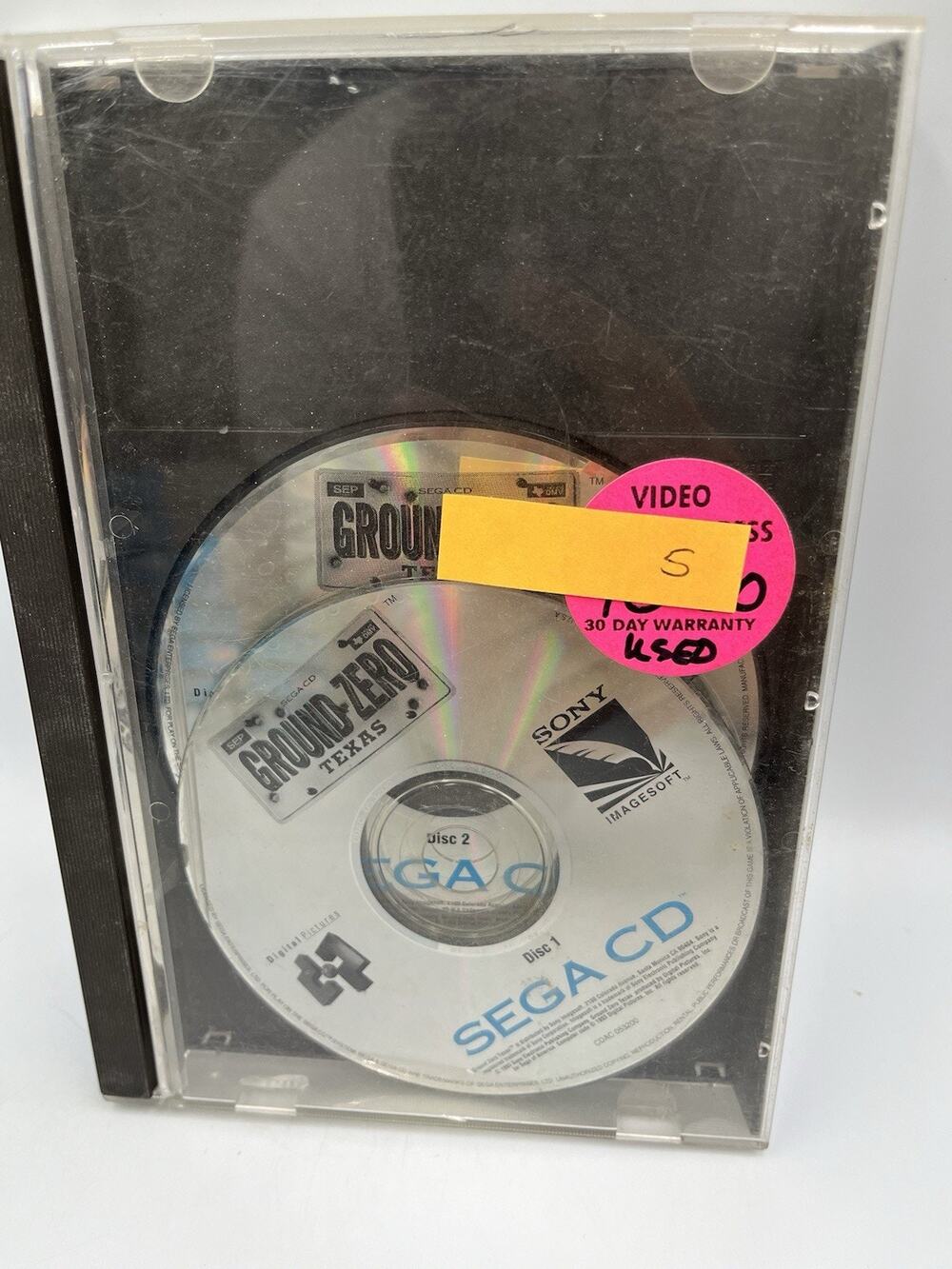 Ground Zero Texas Sega CD Double Discs Only W/ Original Case